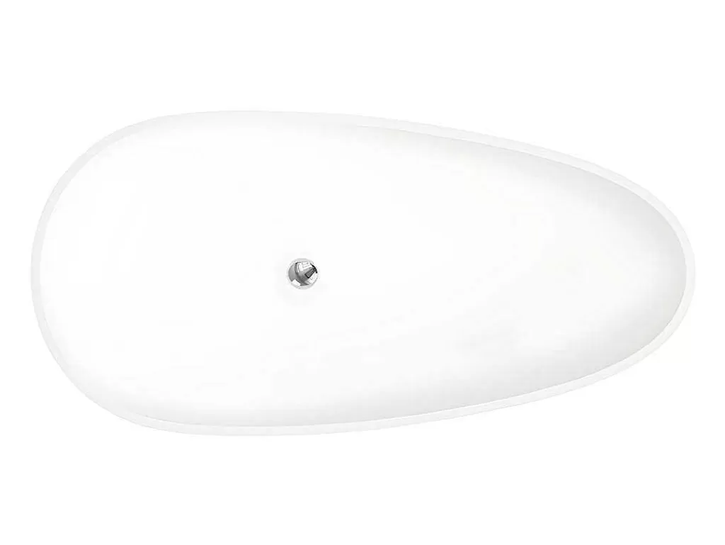 Banheira De Pousar*Shower & Design Banheira Clássica Assimetrica Com Solid Surface De 268 L Dimensoes 172 X 83 X 53 Cm Cor Branca - Fenice