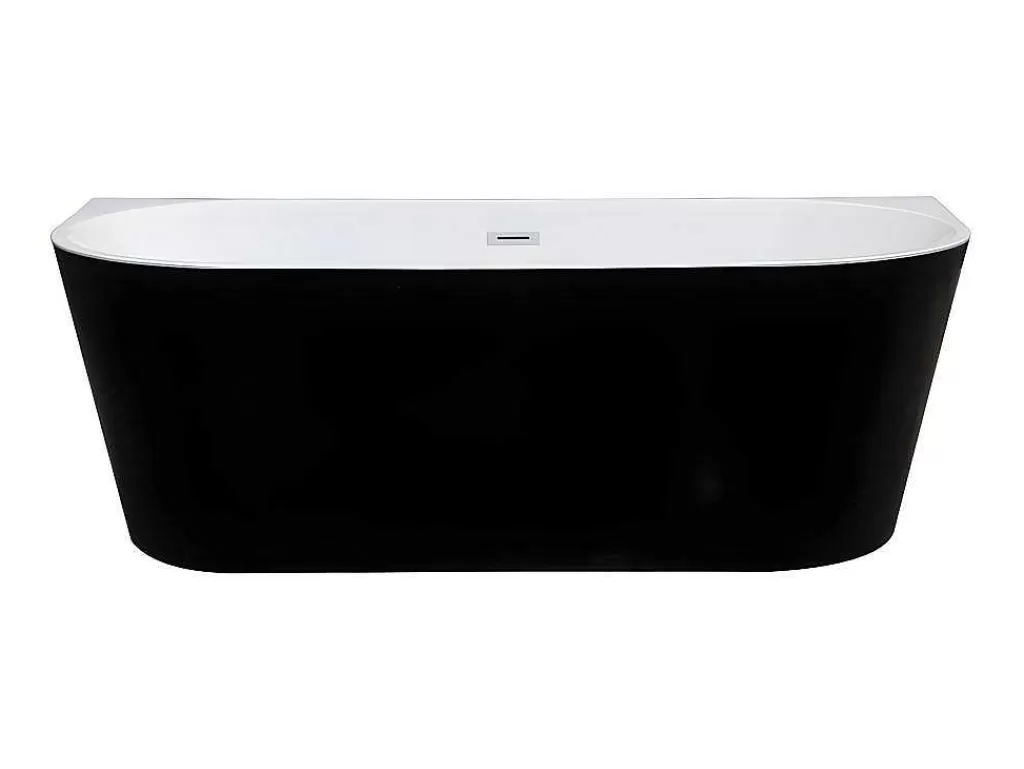 Banheira De Pousar E Encostar*Shower & Design Banheira Clássica De 245 L Dimensoes 170X75X58 Cm Cor Preta - Divina