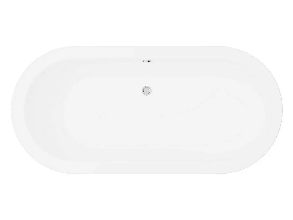 Banheira De Pousar*Shower & Design Banheira Clássica Oval 200 L, 170 X 80 X 58 Cm Cor Branca Em Acrilico - Neptuna