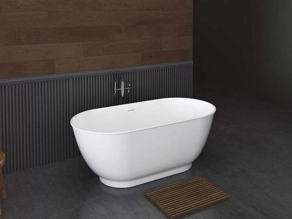 Banheira De Pousar*Shower & Design Banheira Clássica Oval 210 L, 150 X 74 X 57 Cm Braco Acrilico - Mobula