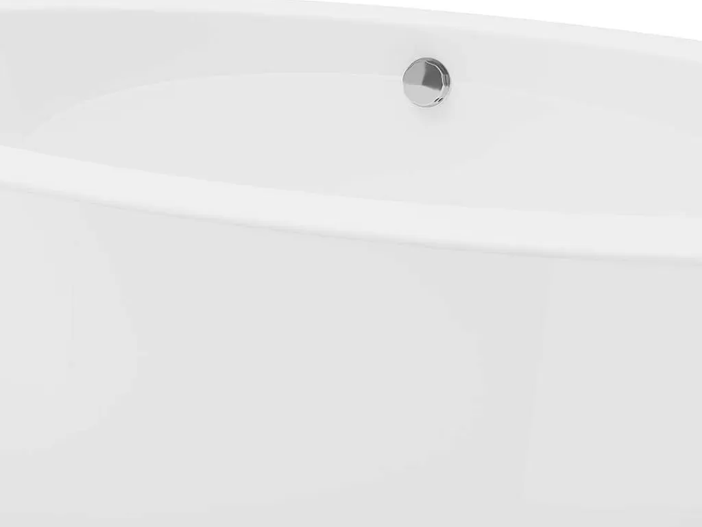 Banheira De Pousar*Shower & Design Banheira Clássica Oval 251 L, 185X90X58 Cm, Acrilico Branco - Marmati