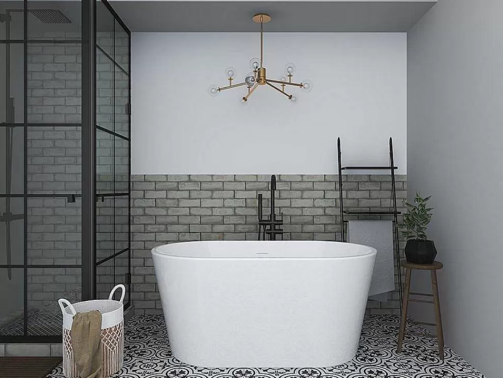 Banheira De Pousar*Shower & Design Banheira Clássica Oval De 180 L Dimensoes 130 X 71 X 58 Cm Cor Branco Em Acrilico - Apogon