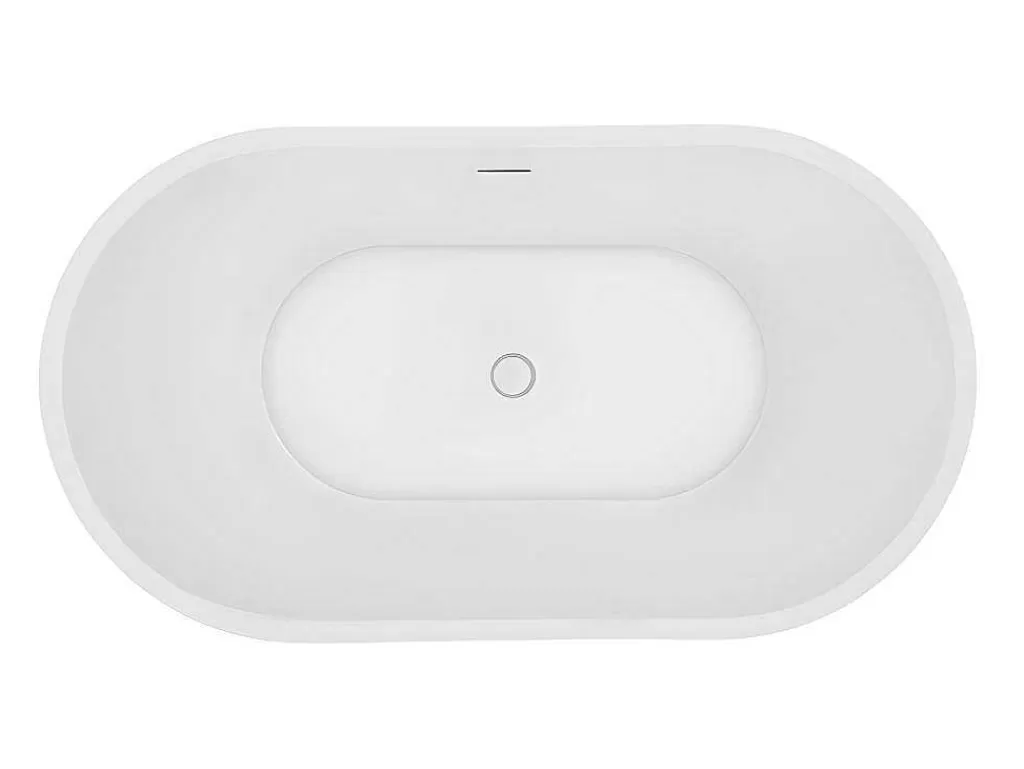 Banheira De Pousar*Shower & Design Banheira Clássica Oval De 180 L Dimensoes 130 X 71 X 58 Cm Cor Branco Em Acrilico - Apogon
