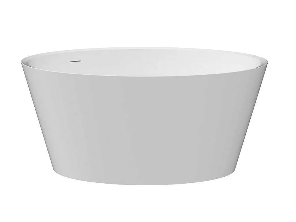 Banheira De Pousar*Shower & Design Banheira Clássica Redonda Em Acrilico, Branco Fosco, 354 L, 135 X 135 X 60 Cm - Losana