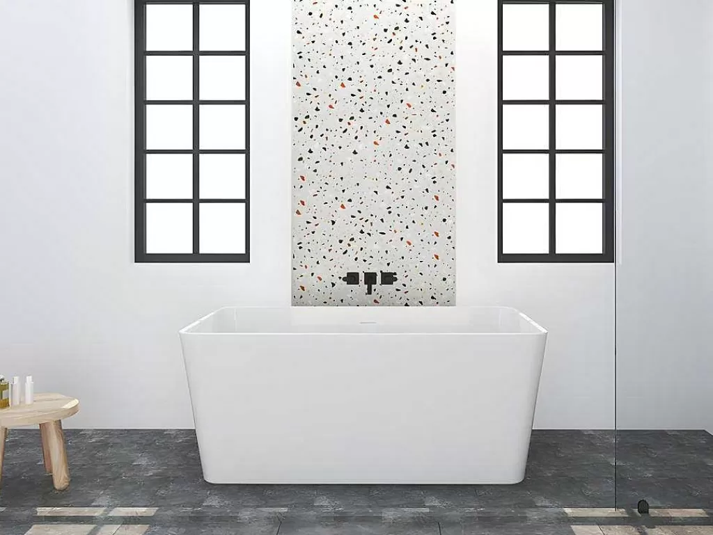 Banheira De Pousar*Shower & Design Banheira Clássica Retangular De 197 L Dimensoes 130 X 70 X 55 Cm Cor Branco Em Acrilico - Spicara