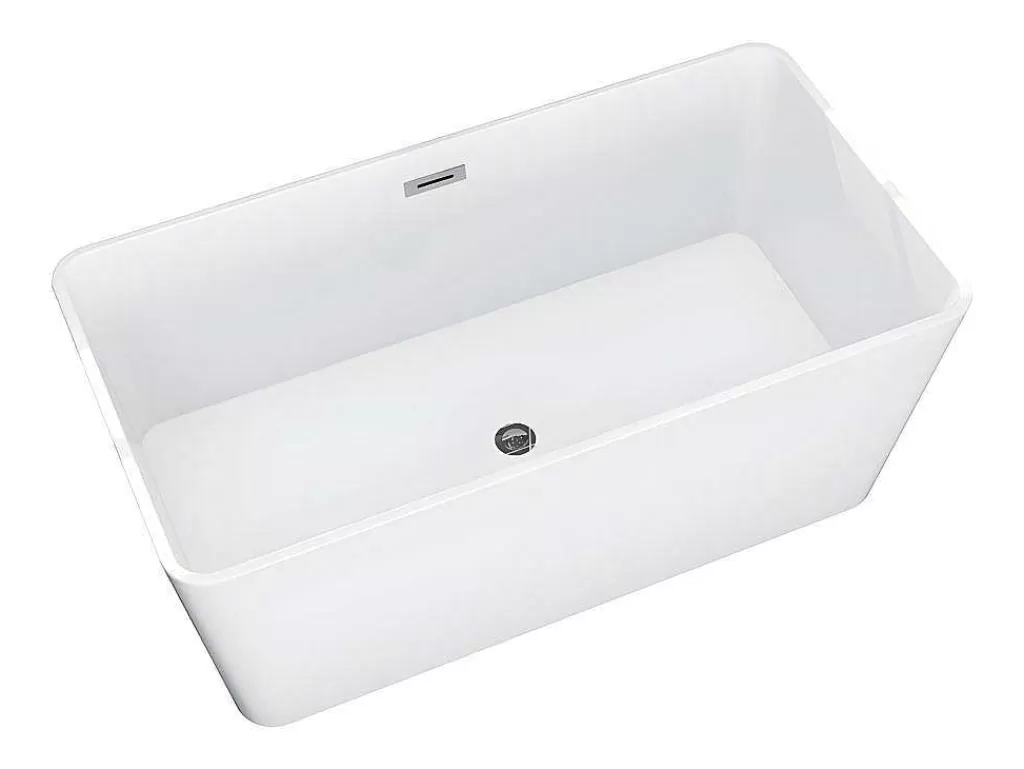 Banheira De Pousar*Shower & Design Banheira Clássica Retangular De 208 L Dimensoes 150 X 70 X 55 Cm Cor Branco Em Acrilico - Spicara