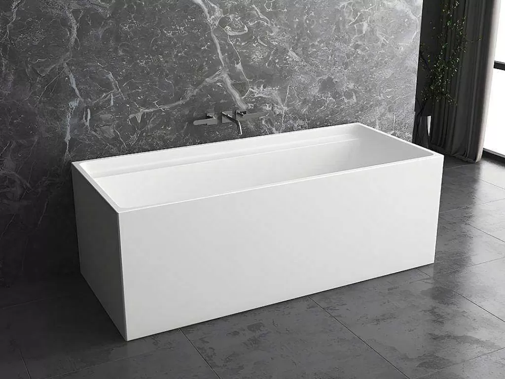 Banheira De Pousar*Shower & Design Banheira Clássica Retangular De 232 L Dimensoes 150 X 75 X 60 Cm Cor Branco Em Acrilico - Aspius