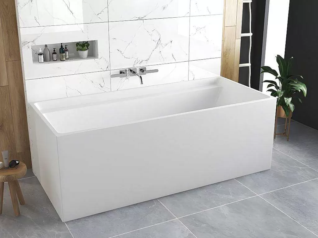 Banheira De Pousar*Shower & Design Banheira Clássica Retangular De 280 L Dimensoes 170 X 75 X 60 Cm Cor Branco Em Acrilico - Aspius