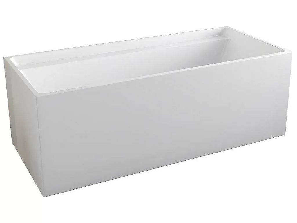 Banheira De Pousar*Shower & Design Banheira Clássica Retangular De 280 L Dimensoes 170 X 75 X 60 Cm Cor Branco Em Acrilico - Aspius