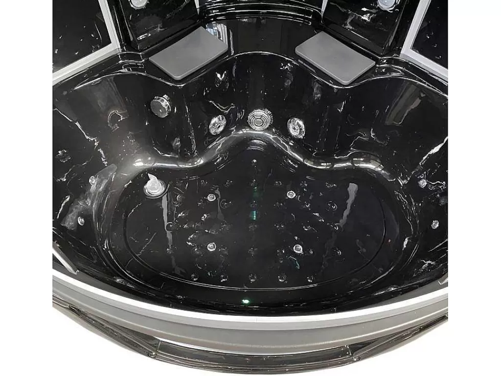 Banheira De Hidromassagem*ELITESHOPPING Banheira Com Duche De Hidromassagem Preta 150 X 150 Cm - Black Narciso