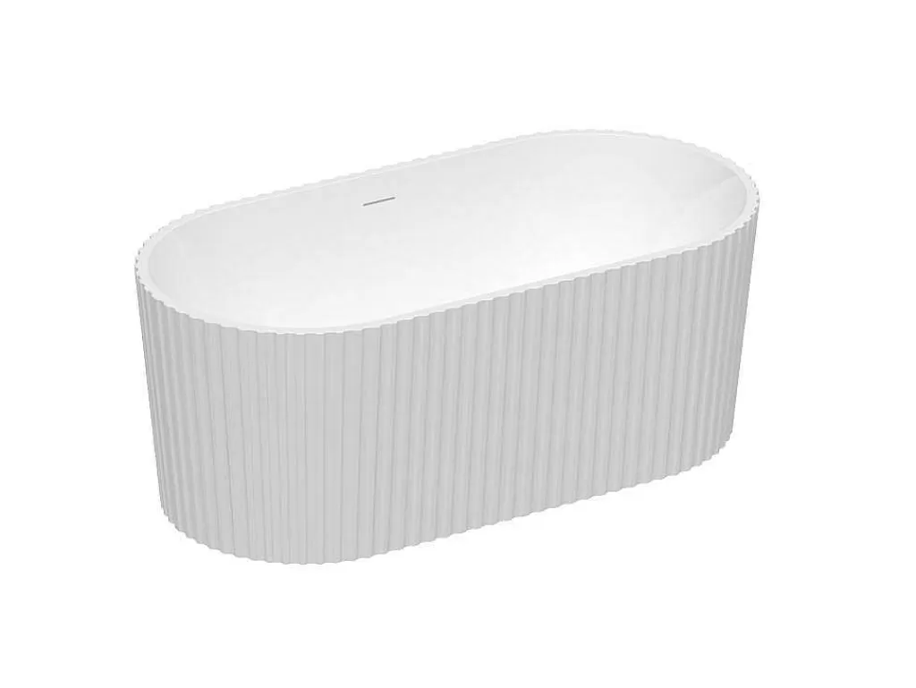 Banheira De Pousar*Shower & Design Banheira De Acrilico Estriada, Branco Brilhante, 220 L, 150 X 75 X 58 Cm - Aliena