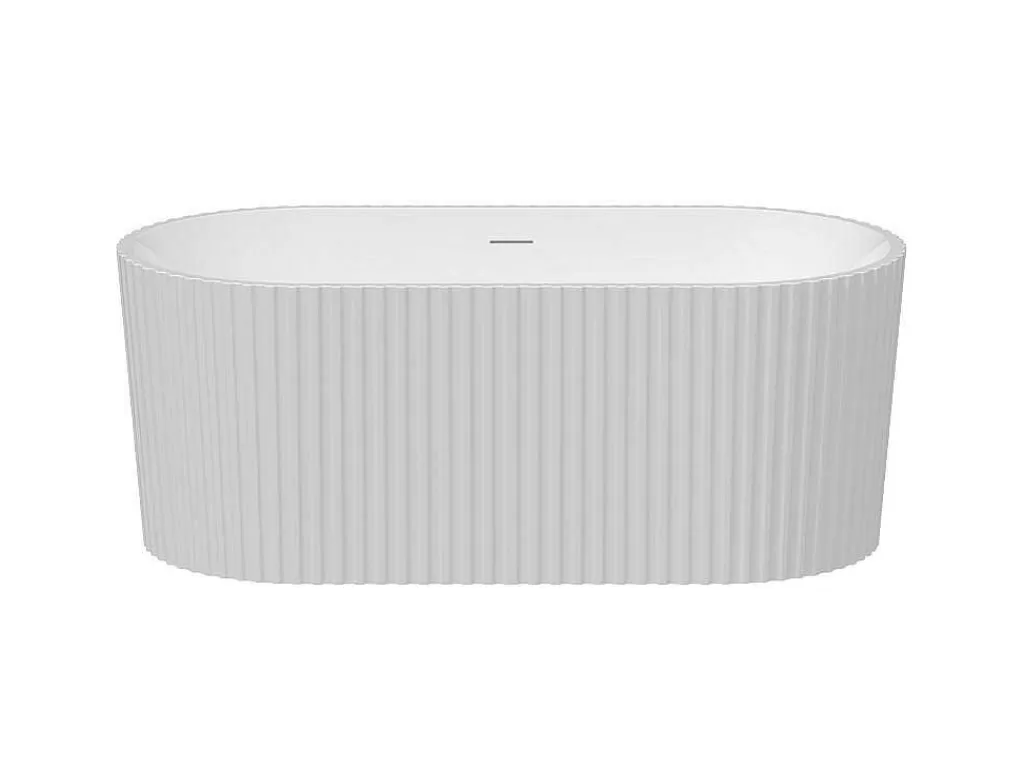 Banheira De Pousar*Shower & Design Banheira De Acrilico Estriada, Branco Brilhante, 220 L, 150 X 75 X 58 Cm - Aliena