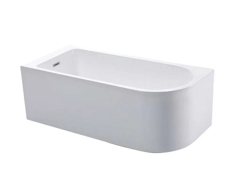 Banheira De Canto*Shower & Design Banheira De Canto 201 L, 150 X 75 X 58 Cm Branca, Canto Esquerdo - Anika
