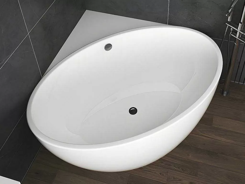 Banheira De Canto*Shower & Design Banheira De Canto De 197 L, Dimensoes 127 X 127 X 58 Cm Cor Branco Em Acrilico - Gourami