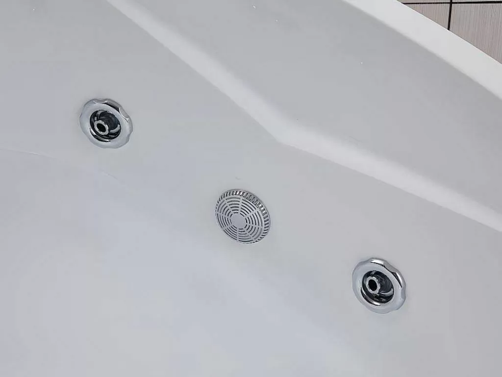 Banheira De Hidromassagem*Shower & Design Banheira De Canto De Hidromassagem Com Sistema De Cascata Aglena - 2 Lugares - 350 L - 150*150*60 Cm