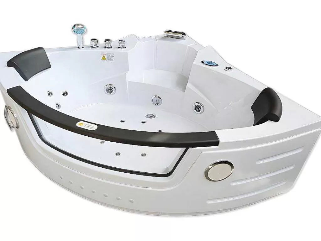 Banheira De Hidromassagem*ELITESHOPPING Banheira De Hidromassagem 140 X 140 Cm Branca Bomba Dupla 20 Jatos - Camelia
