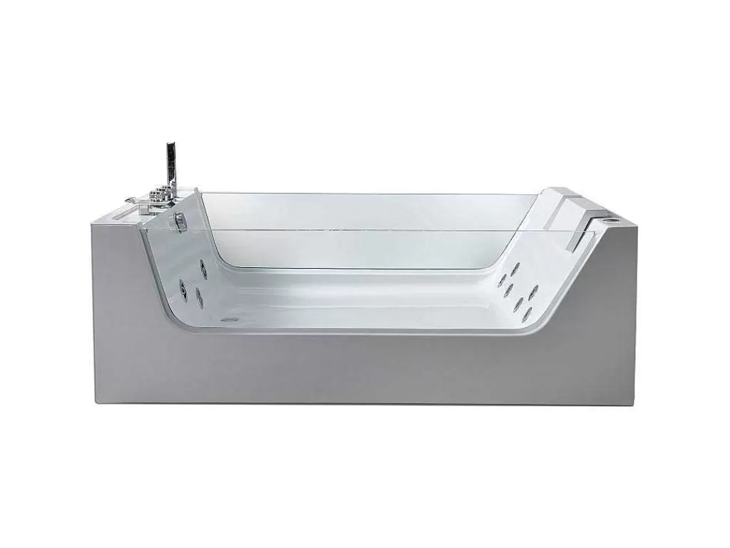 Banheira De Hidromassagem*ELITESHOPPING Banheira De Hidromassagem 170 X 120 Cm 8 Jatos Com Vidro Panorâmico - Gemma