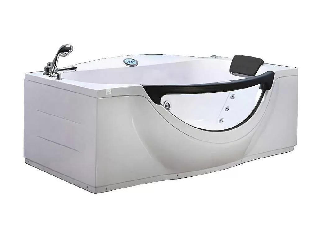Banheira De Hidromassagem*ELITESHOPPING Banheira De Hidromassagem 180 X 96 Cm Com Vidro Frontal 9 Jactos - Jasmine