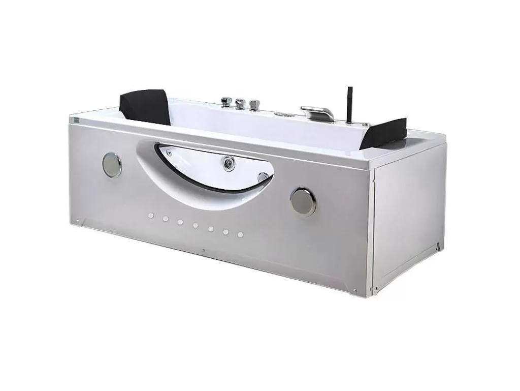Banheira De Hidromassagem*ELITESHOPPING Banheira De Hidromassagem Branca Cromoterapia 180 X 90 Cm 16 Jatos - Eden