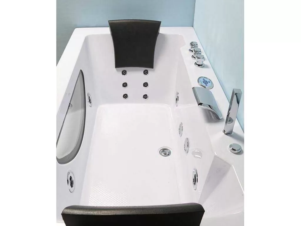 Banheira De Hidromassagem*ELITESHOPPING Banheira De Hidromassagem Branca Cromoterapia 180 X 90 Cm 16 Jatos - Eden