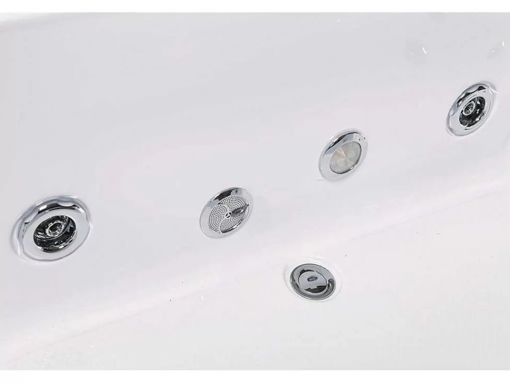 Banheira De Hidromassagem*ELITESHOPPING Banheira De Hidromassagem Branca Cromoterapia 180 X 90 Cm 16 Jatos - Eden