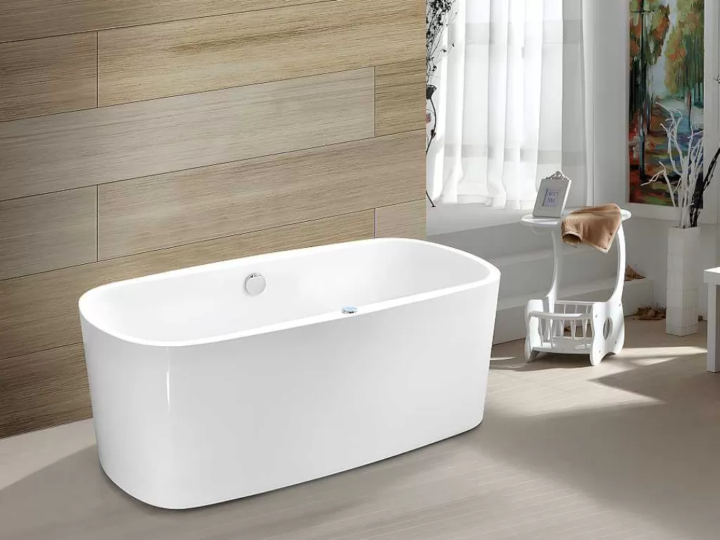 Banheira De Hidromassagem*Shower & Design Banheira De Hidromassagem Com Leds Sirgao - 1 Péssoa - 155L - 75X150 Cm - Branca