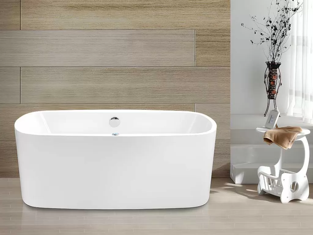 Banheira De Hidromassagem*Shower & Design Banheira De Hidromassagem Com Leds Sirgao - 1 Péssoa - 155L - 75X150 Cm - Branca