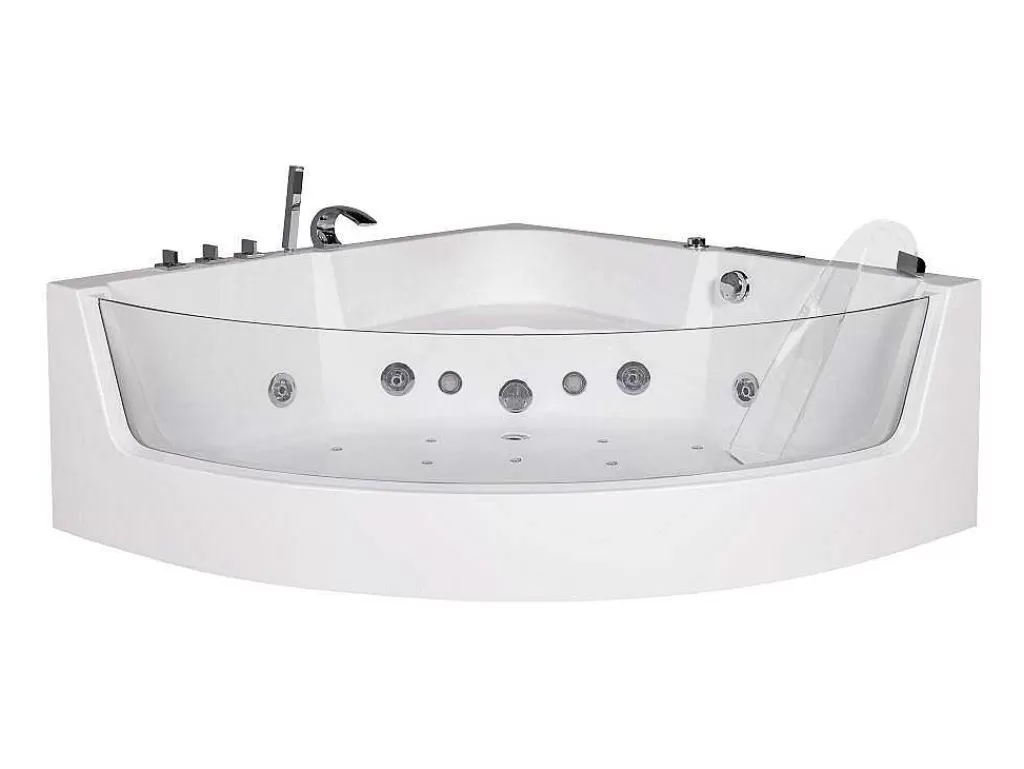 Banheira De Hidromassagem*Shower & Design Banheira De Hidromassagem De Canto Vidrada Ethra - Para 1 Péssoa - 150 X 150 X A57 Cm - Branca