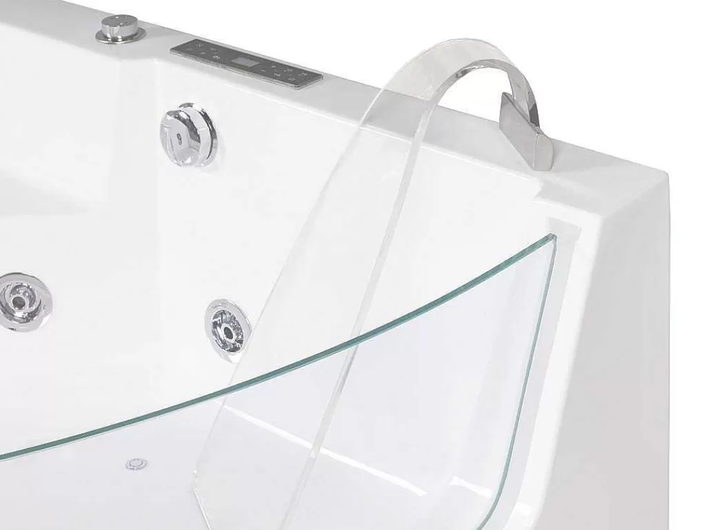 Banheira De Hidromassagem*Shower & Design Banheira De Hidromassagem De Canto Vidrada Ethra - Para 1 Péssoa - 150 X 150 X A57 Cm - Branca