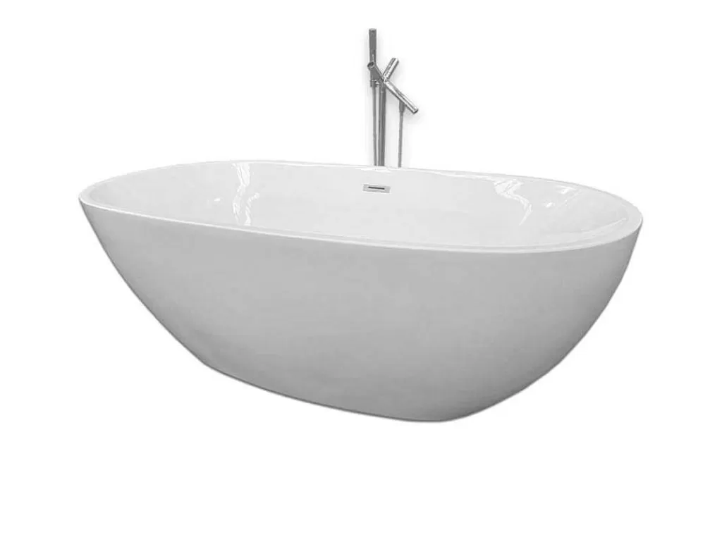 Banheira De Pousar*ELITESHOPPING Banheira De Ilha Branca 170 X 85 Cm + Torneira - Dream