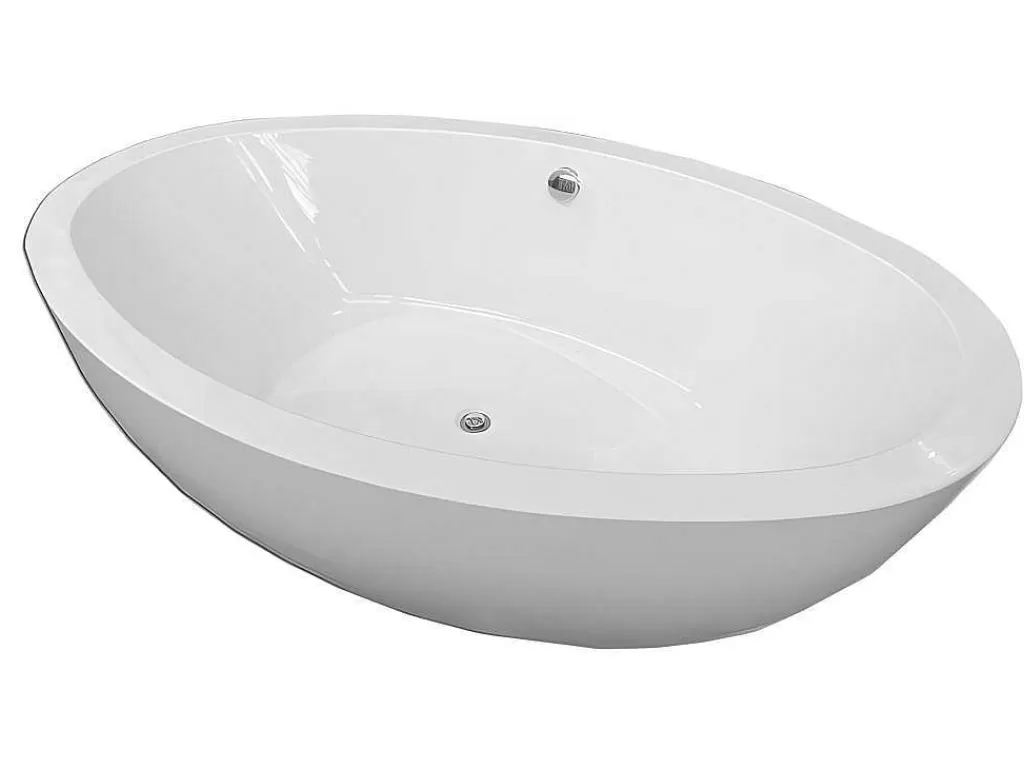 Banheira De Pousar*ELITESHOPPING Banheira De Ilha Branca 190 X 120 Cm + Torneira - Melody