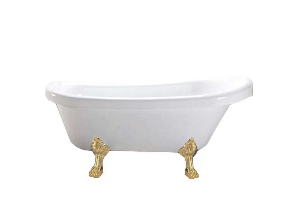 Banheira Com Pés*ELITESHOPPING Banheira De Ilha Vintage 170 X 80 Cm Com Pés Dourados - Marigold