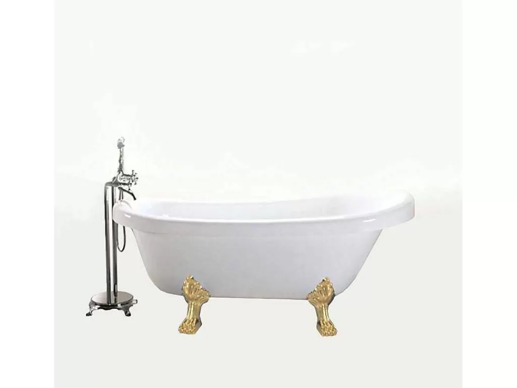 Banheira Com Pés*ELITESHOPPING Banheira De Ilha Vintage 170 X 80 Cm Com Pés Dourados - Marigold