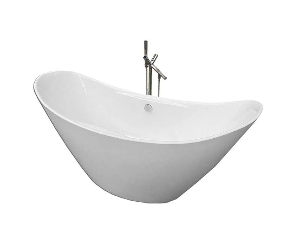 Banheira De Pousar*ELITESHOPPING Banheira Exenta Branca Moderna 172 X 72 Cm + Torneira - Joy