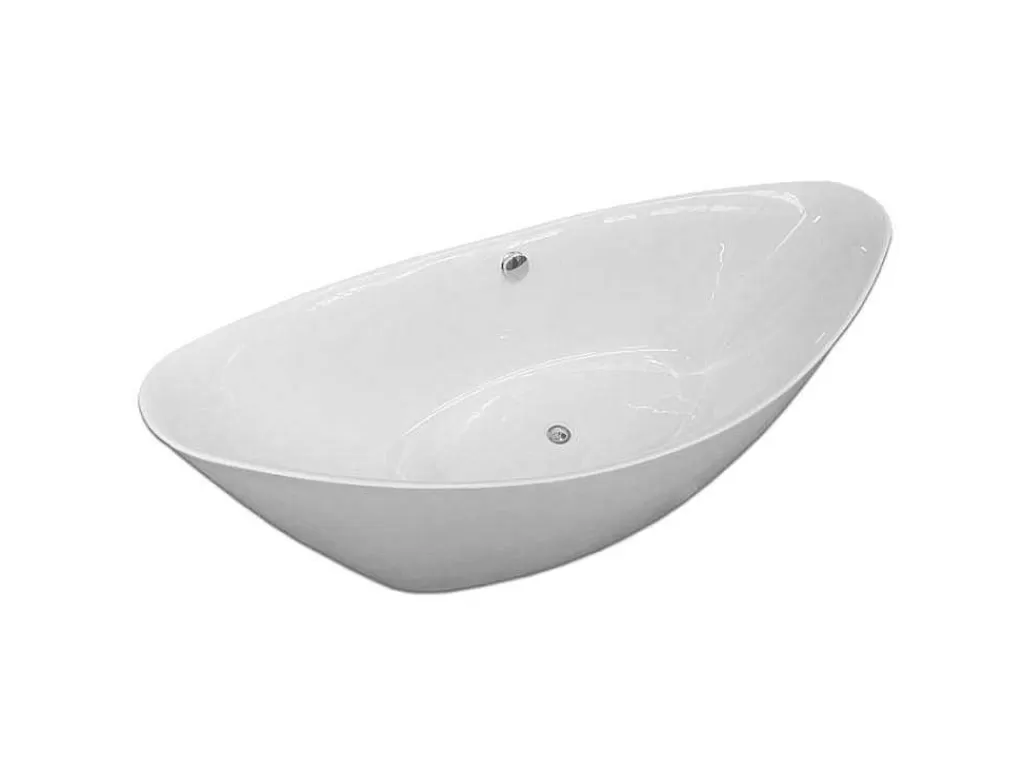 Banheira De Pousar*ELITESHOPPING Banheira Exenta Moderna 180 X 80 Cm Branca + Torneira - Faith