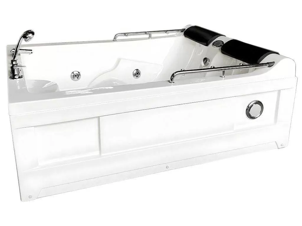 Banheira De Hidromassagem*ELITESHOPPING Banheira Hidromassagem Branca 175 X 132 Cm Cromoterapia 14 Jatos - Calla