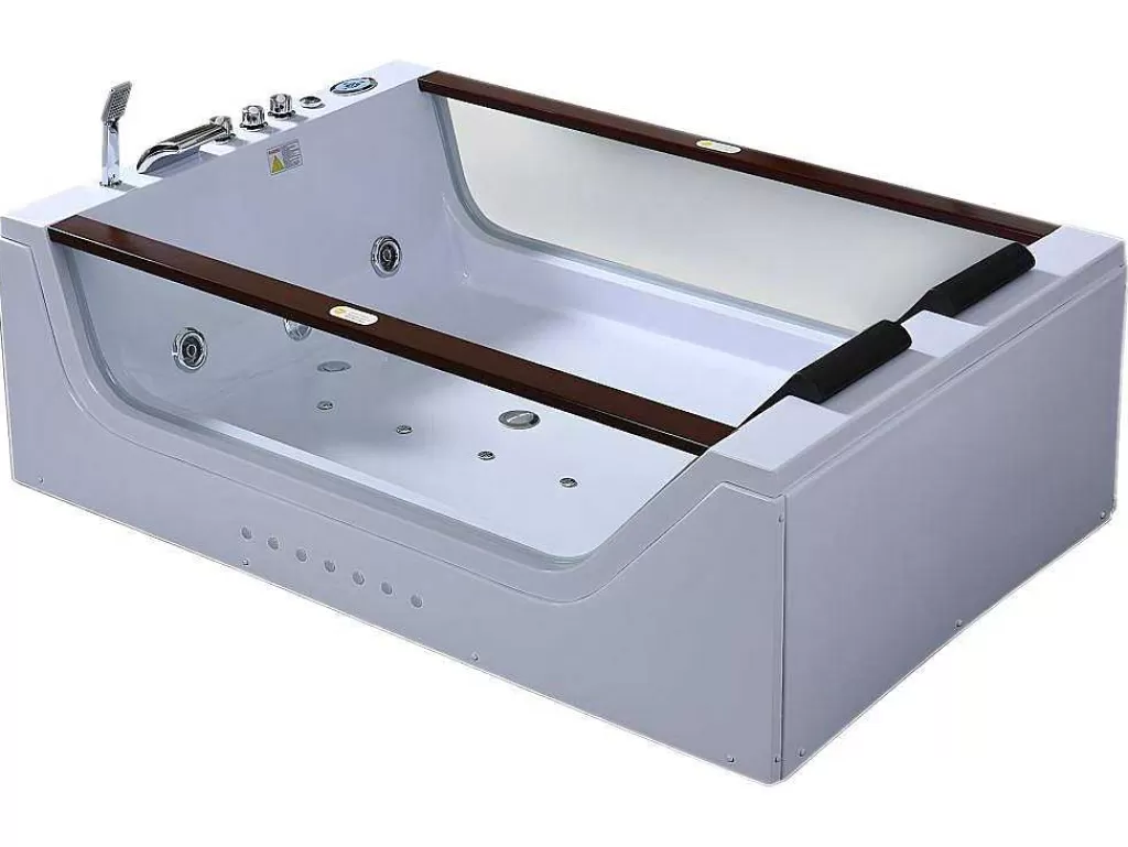 Banheira De Hidromassagem*ELITESHOPPING Banheira Hidromassagem Branca 180 X 120 Cm 18 Jatos - Pearl