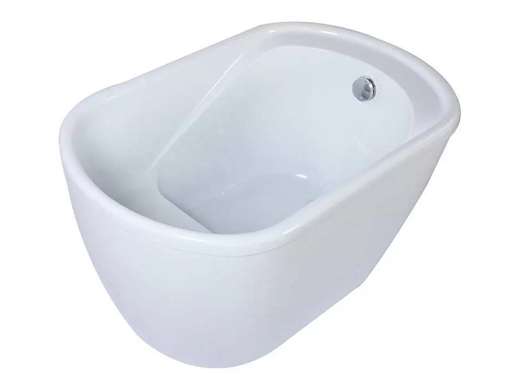 Banheira De Pousar*Shower & Design Banheira Oval Piccola - 1 Lugar - 240 L - 120*75*A65 Cm - Branca
