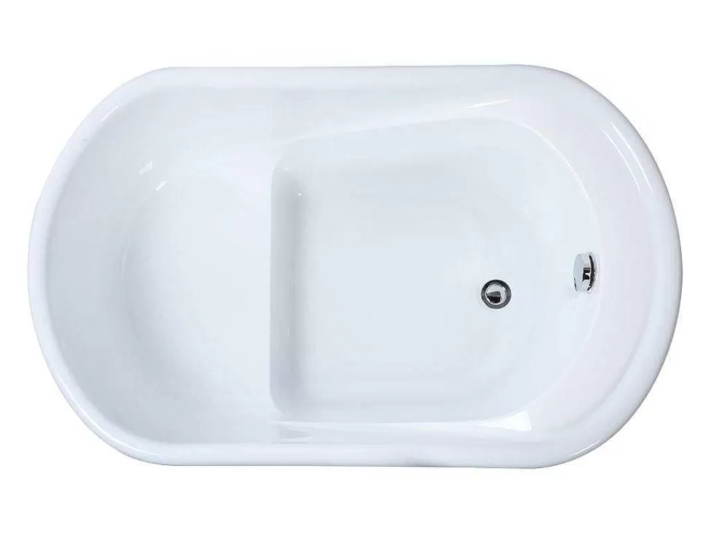 Banheira De Pousar*Shower & Design Banheira Oval Piccola - 1 Lugar - 240 L - 120*75*A65 Cm - Branca