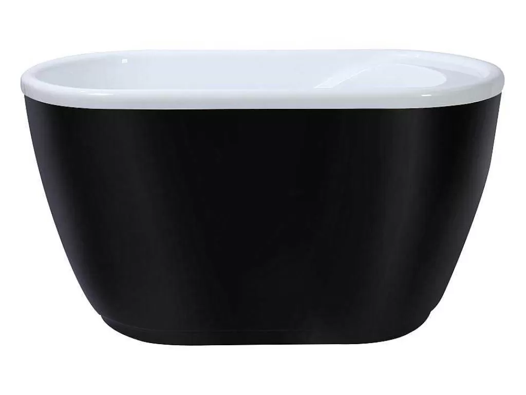 Banheira De Pousar*Shower & Design Banheira Oval Piccola - 1 Lugar - 240 L - 120*75*A65 Cm - Preta