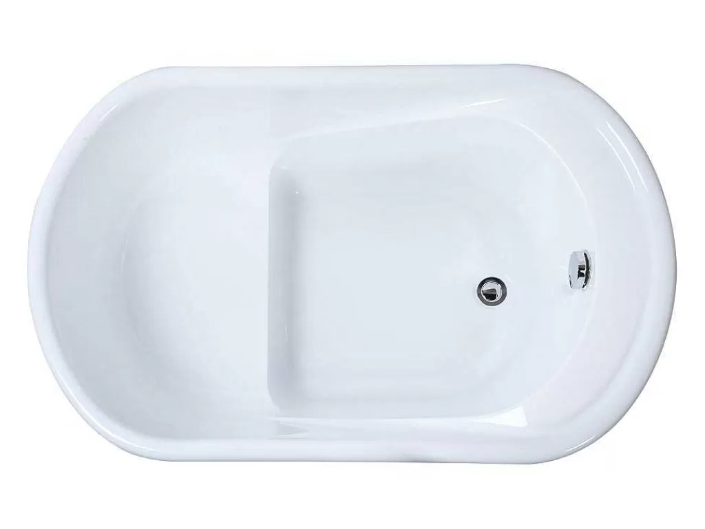 Banheira De Pousar*Shower & Design Banheira Oval Piccola - 1 Lugar - 240 L - 120*75*A65 Cm - Preta