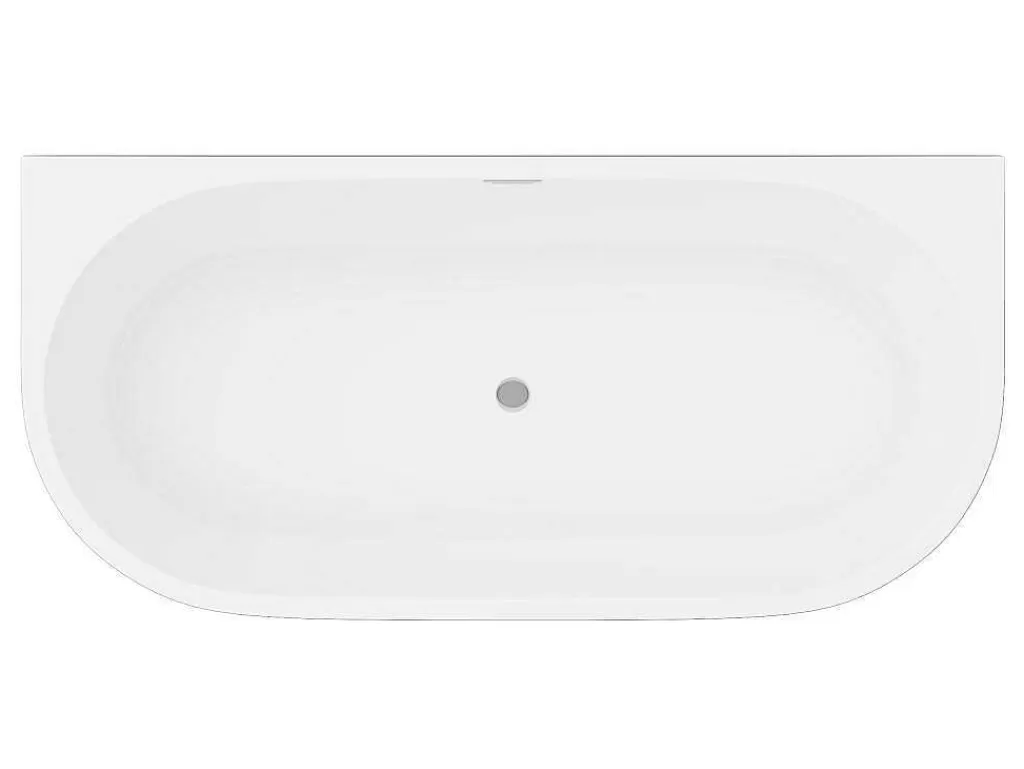 Banheira De Pousar E Encostar*Shower & Design Banheira Semi-Clássica 175 L, 130 X 71,5 X 58 Cm Preta Acrilico - Divina