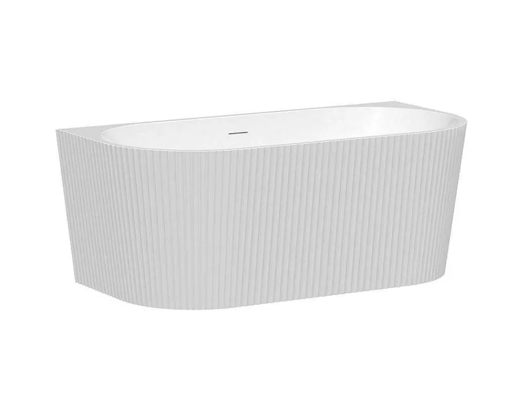 Promoções Casa De Banho & Bem-Estar*Shower & Design Banheira SemiClássica Estriada Em Acrilico Branco Brilhante 149 X 75 X 58 Cm - Zelina