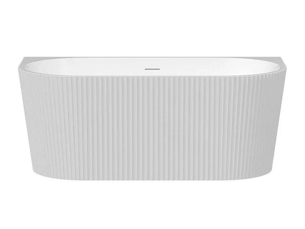 Promoções Casa De Banho & Bem-Estar*Shower & Design Banheira SemiClássica Estriada Em Acrilico Branco Brilhante 149 X 75 X 58 Cm - Zelina