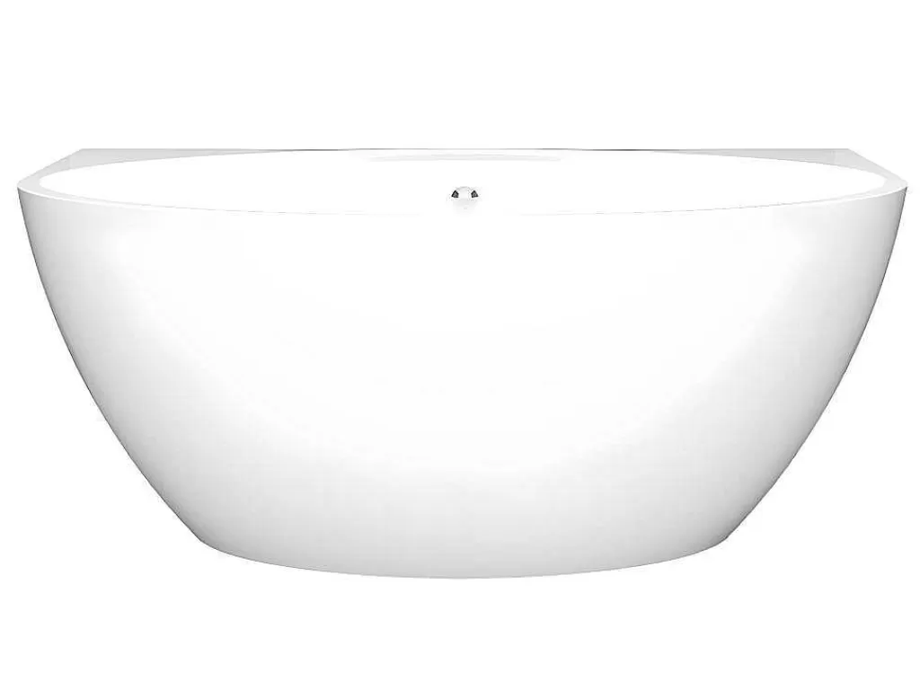 Banheira De Pousar E Encostar*Shower & Design Banheira Semi-Clássica Oval De 197 L Dimensoes 151 X 94 X 60 Cm Cor Branco Em Acrilico - Pagrus