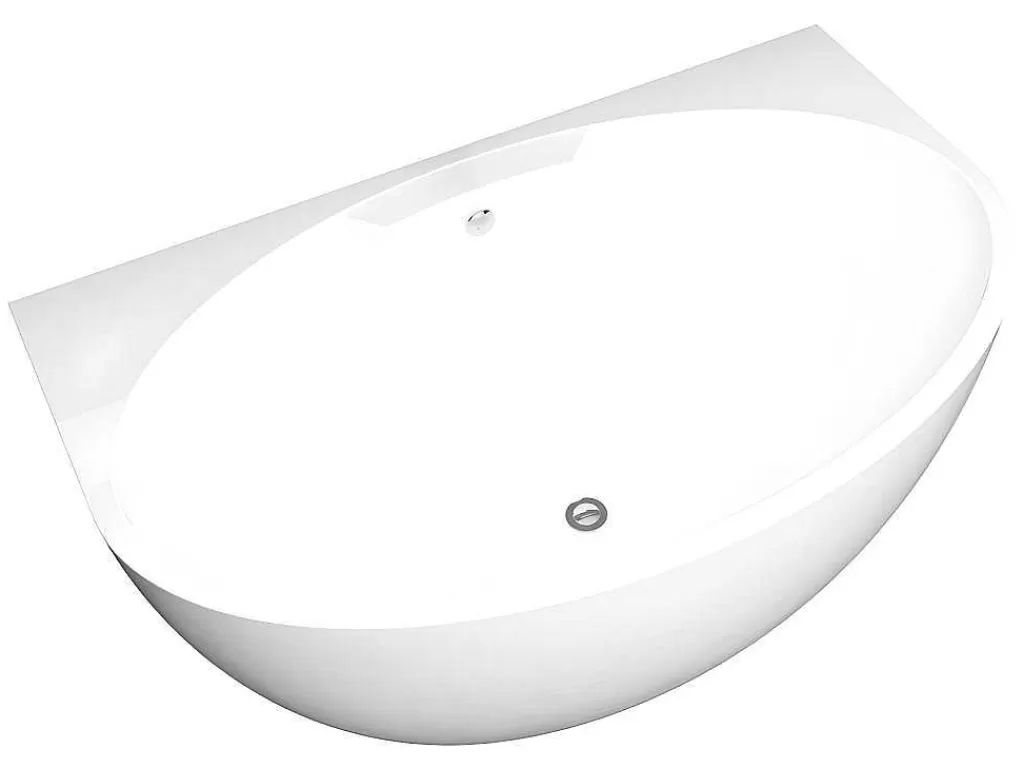 Banheira De Pousar E Encostar*Shower & Design Banheira Semi-Clássica Oval De 197 L Dimensoes 151 X 94 X 60 Cm Cor Branco Em Acrilico - Pagrus
