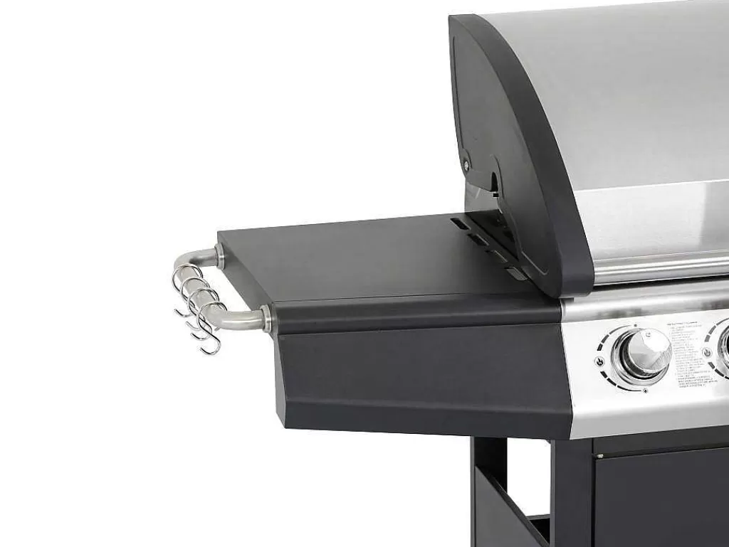 Barbecue, Braseiro De Jardim, Plancha*Vente-unique Barbecue A Gas Com 4 Bicos E 1 Fogao Lateral 143X54X115 Cm - Smoky