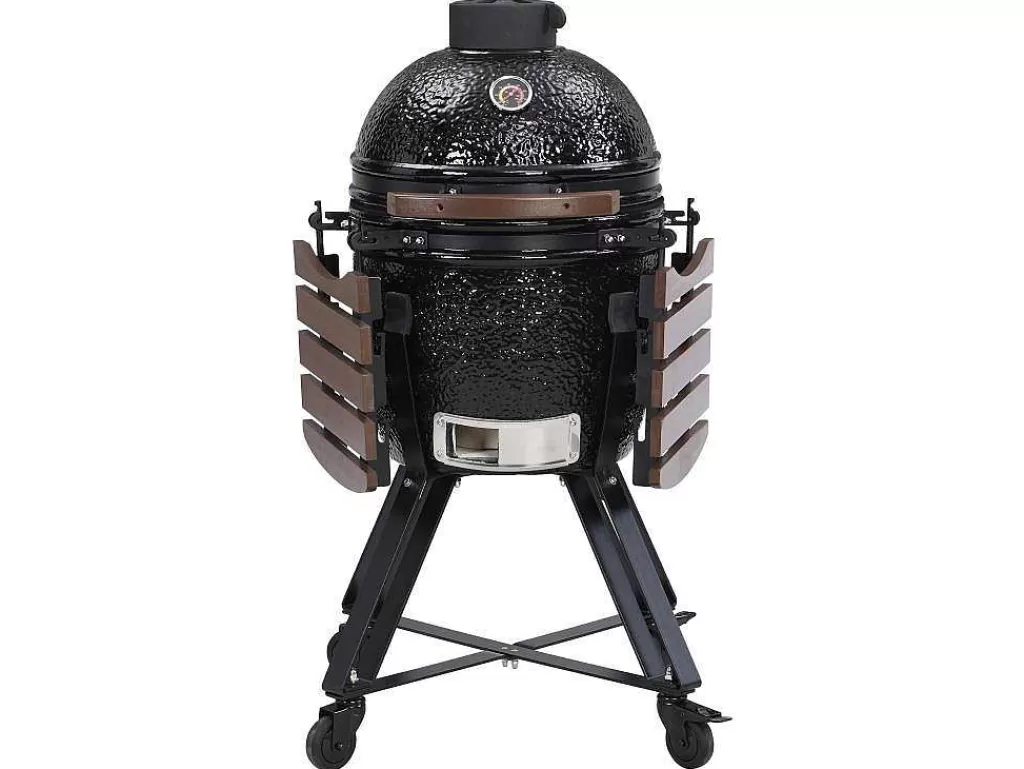 Barbecue, Braseiro De Jardim, Plancha*Vente-unique Barbecue Kamado A Carvao Em Ceramica E Bambu 45 X 63 X 105 Cm - Izaki
