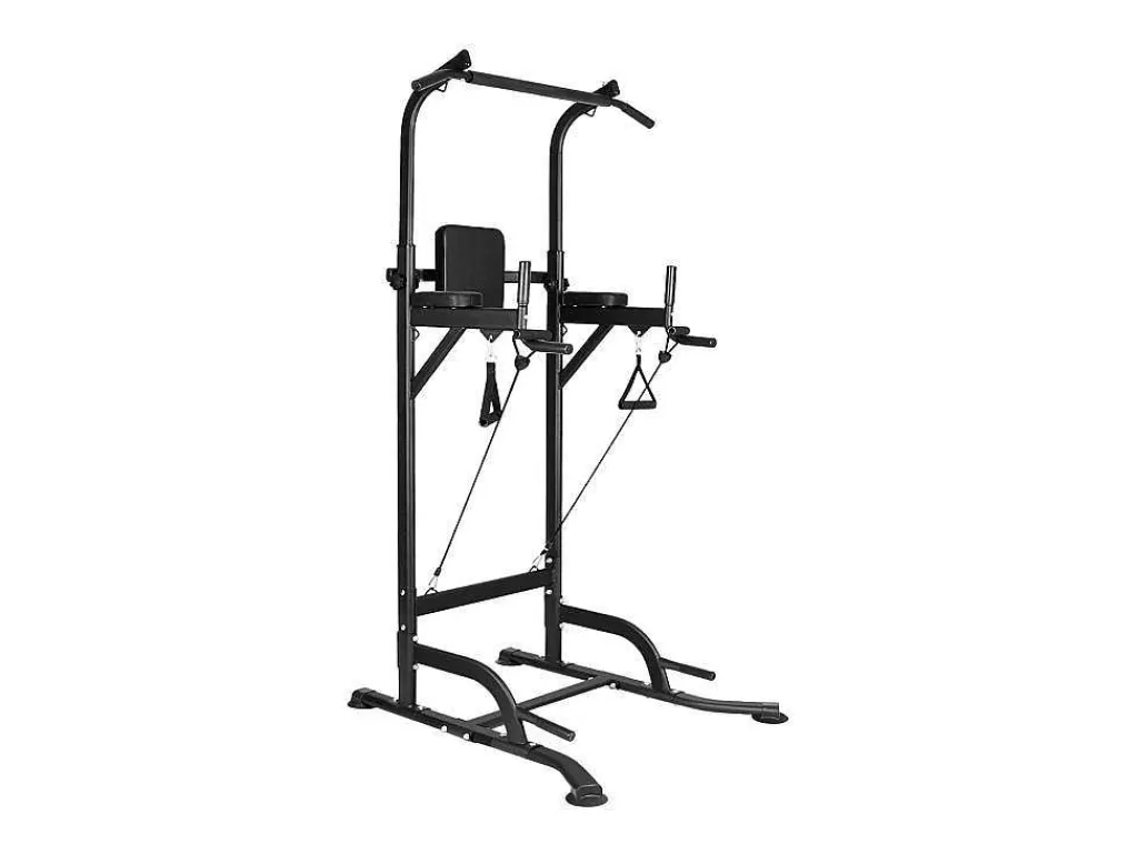 Fitness*Vente-unique Barra Multifuncoes Power Tower Dip Station Pull Up Bar Com Altura Ajustavel