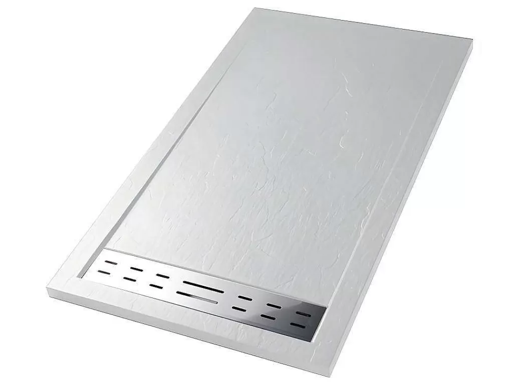 Base De Duche*Shower & Design Base De Chuveiro Com Sifao Incluido De 160X90X4 Cm Em Resina Cor Branco - Lyros